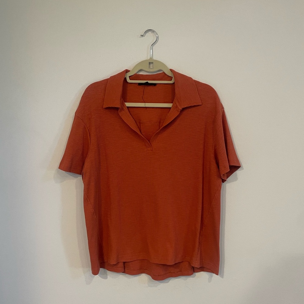 Oversized Buttonless Polo
